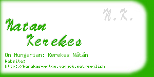 natan kerekes business card